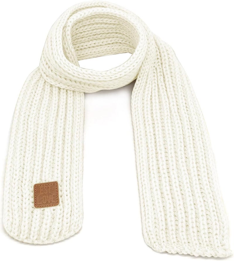 BEARUN Kids Knit Scarf Winter Fashion Solid Color Toddler Baby Scarves Wrap Neck Warmer - Image 2